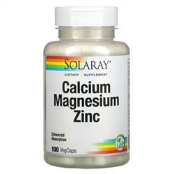Solaray, Calcium Magnesium Zinc, 100 VegCaps
