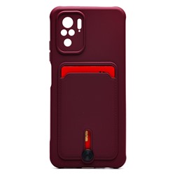 Чехол-накладка - SC304 с картхолдером для "Xiaomi Redmi Note 10/Redmi Note 10S" (bordo) (208776)
