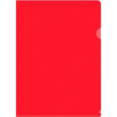 Папка-уголок (плотная) DeLuxe DLCRED красная 0.18мм  (1480951) Бюрократ