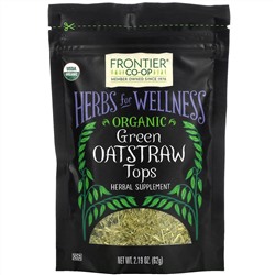 Frontier Natural Products, Organic Green Oatstraw Tops, 2.19 oz (62 g)