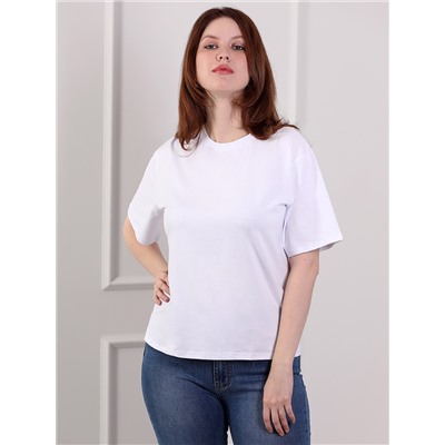 Белая базовая футболка женская больших размеров