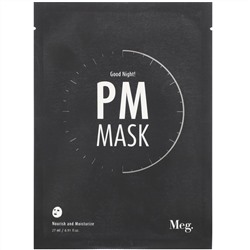 Meg Cosmetics, Good Night PM Mask, 1 Sheet, 0.91 fl oz (27 ml)