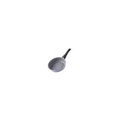 Сковорода 24см h-6,5см, съемная ручка, а/п литая с индукционным дном (цвет: гранитно-каменный серый)