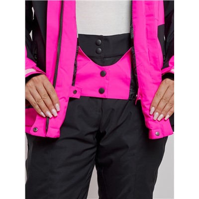 Горнолыжная куртка женская зимняя розового цвета 2306R