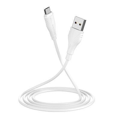 Кабель USB - micro USB Borofone BX18 (повр. уп)  200см 2,4A  (white)
