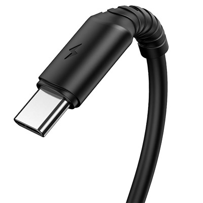 Кабель USB - Type-C Borofone BX47 Coolway (повр. уп)  100см 3A  (black)