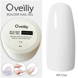 Oveiliy, Моделирующий гель-пластилин Builder Nail Gel #01, 15 мл