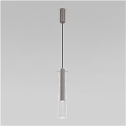 Подвесной светодиодный светильник со стеклянным плафоном 50253/1 LED графит