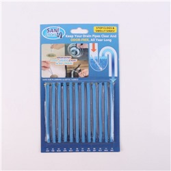 Палочки от засора раковины sani sticks, 12 шт