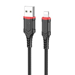 Кабель USB - Apple lightning Borofone BX67 (повр. уп)  100см 2,4A  (black)