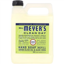 Mrs. Meyers Clean Day, Жидкое мыло для рук в экономичной упаковке с ароматом лимонной вербены, 975 мл (33 жидких унции)