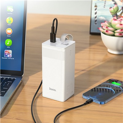 Внешний аккумулятор Hoco J86A (повр. уп.) 50000mAh Micro USB/USB/USB-C (white)