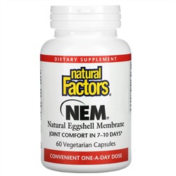 Natural Factors, NEM, Natural Eggshell Membrane,  60 Vegetarian Capsules
