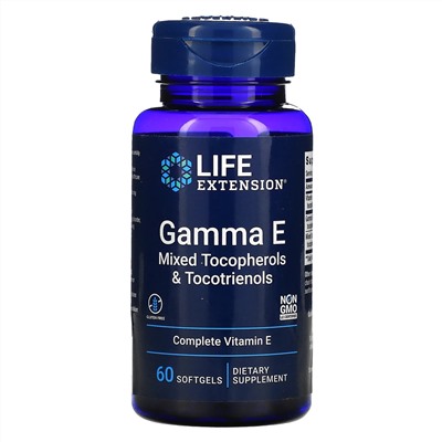 Life Extension, Gamma E Mixed Tocopherols & Tocotrienols, 60 Softgels