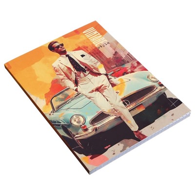 Ежедневник недатированный на склейке А5 80 листов, мягкая обложка "Ретро стиль"