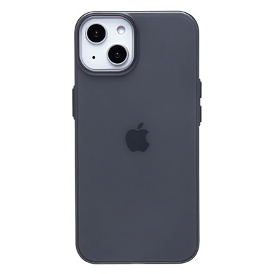 Чехол-накладка - PC091 для "Apple iPhone 14/iPhone 13" (matte transparent/black)