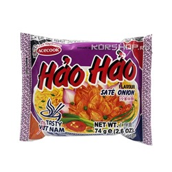 Лапша б/п HAO HAO со вкусом Соте с зеленым луком Acecook (пакет), Вьетнам, 74 г