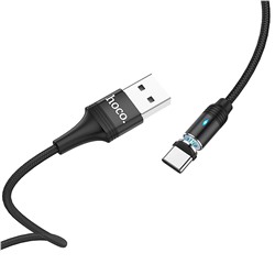 Кабель USB - Type-C Hoco U76 Fresh магнитный  120см 2A  (black)