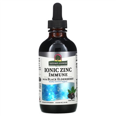 Nature's Answer, Ionic Zinc Immune with Black Elderberry, 4 fl oz (120 ml)