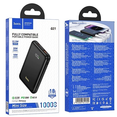 Внешний аккумулятор Hoco Q21 Great 22.5W 10000mAh (black)