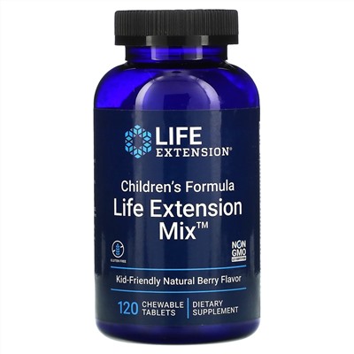 Life Extension, Life Extension Mix, детская добавка, с натуральным ягодным вкусом, 120 жевательных таблеток