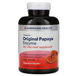 American Health, Оригинальный фермент папайи, 600 жевательных таблеток