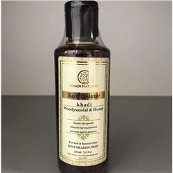 Khadi Woody Sandal & Honey Shampoo 210ml/ Кхади Шампунь "Сандал и Мед" без СЛС 210мл