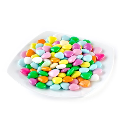 Шоколадные сердечки в разноцветной сахарной глазури 1,5кг