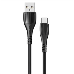 Кабель USB - Type-C Borofone BX37 Wieldy (повр. уп)  100см 3A  (black)