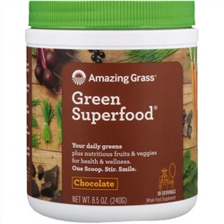 Amazing Grass, Green Superfood, с шоколадным вкусом, 240 г (8,5 унции)
