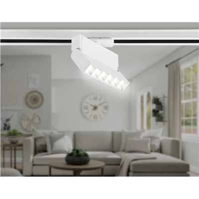 Светильник светодиодный трековый GL6812 WH белый LED 6W 4200K 24° 115*22*87