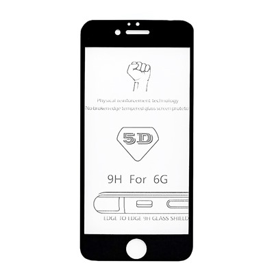Защитное стекло Full Screen - 3D Flat для "Apple iPhone 6/iPhone 6S" (black) (тех.уп.) (black)