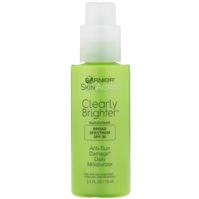 Garnier, SkinActive, Clearly Brighter, Anti-Sun Damage Daily Moisturizer, SPF 30, 2.5 fl oz (75 ml)