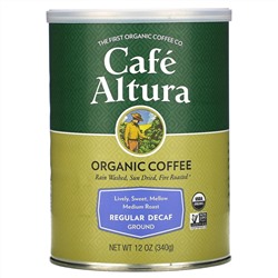 Cafe Altura, Organic Coffee, Regular Decaf, Medium Roast, Ground, 12 oz (340 g)