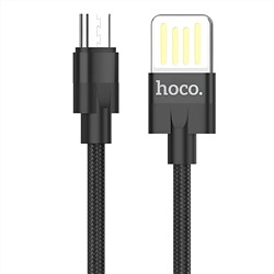 Кабель USB - micro USB Hoco U55 Outstanding (повр. уп)  120см 2,4A  (black)