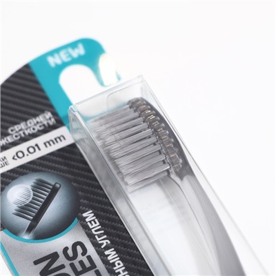 Зубная щётка Rendall средней жёсткости с углем Carbon Bristles, 1 шт., МИКС