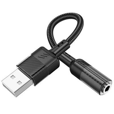 Адаптер Hoco LS37 Spirit USB to 3.5mm (black)