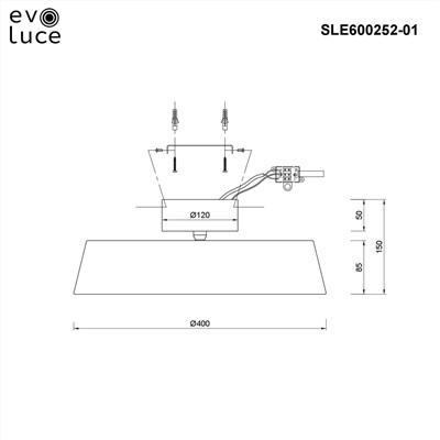 SLE600252-01 Светильник потолочный белый/белый LED 1*30W 3000K