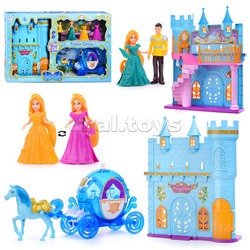 Карета "Королевская" с лошадкой, замком и фигурками, в коробке