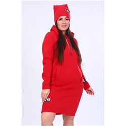 Платье 52222 _ шапка (Красный)