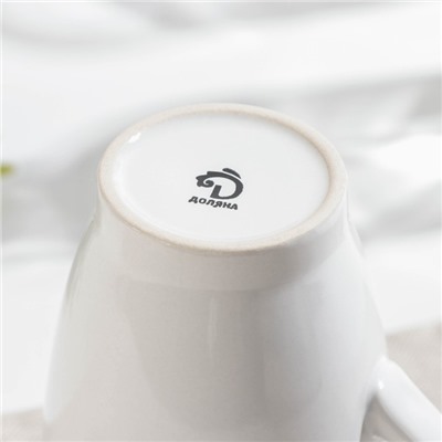 Кружка керамическая Доляна Coffee break, 300 мл, цвет белый