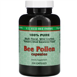 Y.S. Eco Bee Farms, Пчелиная пыльца, 200 капсул