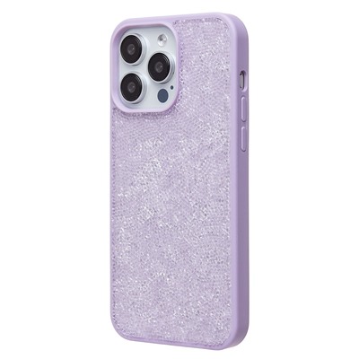 Чехол-накладка - PC071 POSH SHINE для "Apple iPhone 15 Pro Max" россыпь кристаллов (ice violet) (231614)