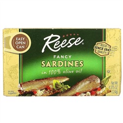 Reese, Fancy Sardines in 100% Olive Oil, 4.375 oz (124 g)