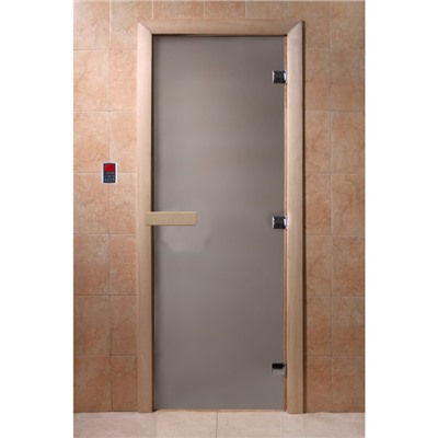 Дверь для бани стеклянная «Сатин», размер коробки 170 × 70 см, 8 мм