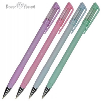 Ручка шариковая 0.5 мм "EasyWrite Zefir" синяя (4 цвета корпуса) 20-0206 Bruno Visconti