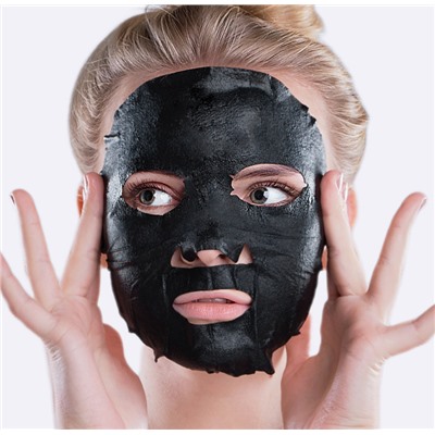 Черная тканевая маска "Детокс-эффект" с бамбуковым углем Zozu