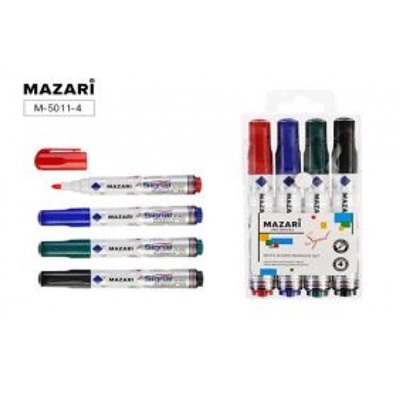 Набор 4 маркера для доски SIGNAL 4 мм M-5011-4 Mazari