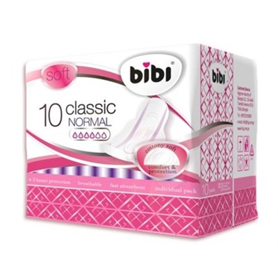 Прокладки гигиенические BiBi Classic Normal Soft 10 шт 011