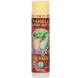 Badger Company, органический, бальзам для губ, мадагаскарская ваниль, 4,2 г (0,15 унции)